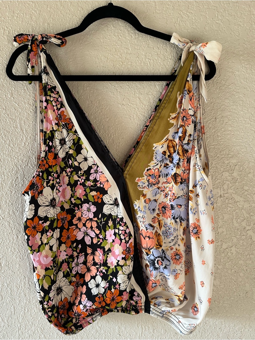 Free People Tied To You tank top in a multicolored floral "Vintage Combo" - Picture 2 of 8